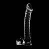 NEBULA SERIES BY IBIZA - MODEL 23 DILDO SZKLO BOROSILIKATOWE PRZEZROCZYSTE 21.5 CM -O- 4 CM