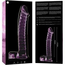 NEBULA SERIES BY IBIZA - MODELO 23 DILDO VIDRO BOROSILICADO ROSA 21.5 CM -O- 4 CM