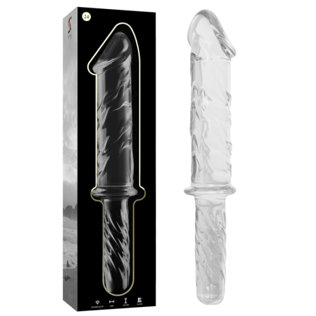 NEBULA SERIES BY IBIZA - MODEL 24 DILDO SZKLO BOROSILIKATOWE PRZEZROCZYSTE 28.5 CM -O- 5 CM