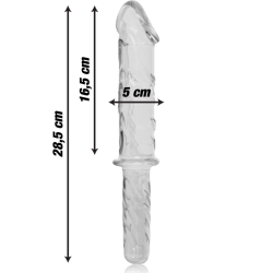 NEBULA SERIES BY IBIZA - MODEL 24 DILDO SZKLO BOROSILIKATOWE PRZEZROCZYSTE 28.5 CM -O- 5 CM