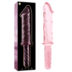 NEBULA SERIES BY IBIZA - MODEL 24 DILDO SZKLO BOROSILIKATOWE ROZOWY 28.5 CM -O- 5 CM