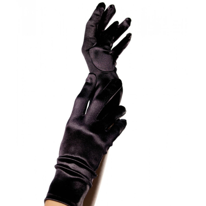 LEG AVENUE - GUANTES SATIN NEGRO LEG AVENUE - GUANTES SATIN NEGRO