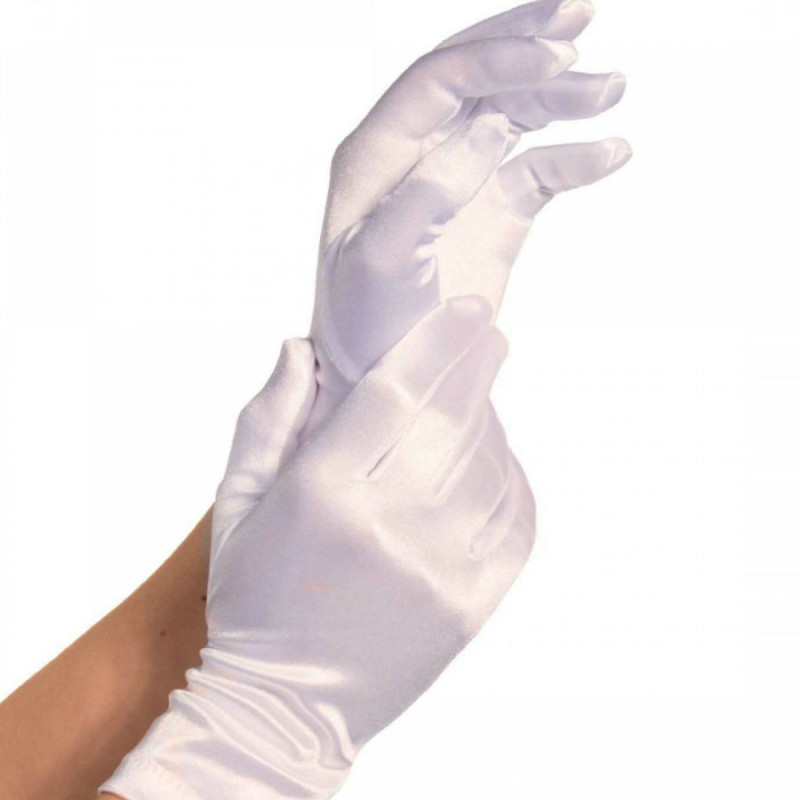 LEG AVENUE - SATIN-HANDSCHUHE WEISS LEG AVENUE - SATIN-HANDSCHUHE WEISS