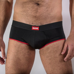 MACHO - MS24R KRÓTKIE MASZYNY CIEMNOCZERWONE XL