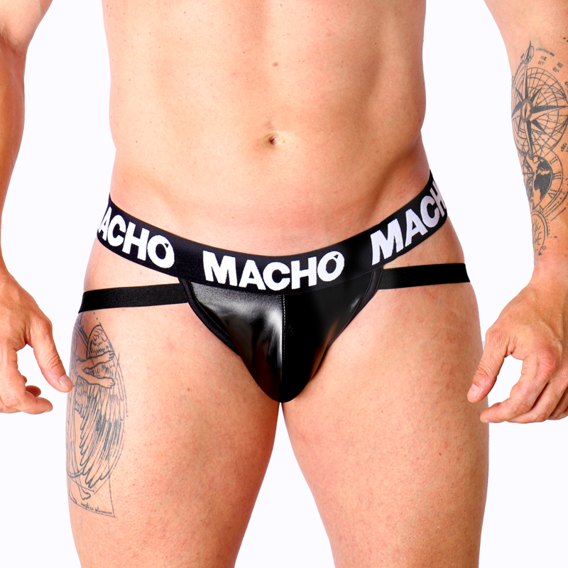 MACHO - MX25NC JOCK BLACK LEATHER XL MACHO - MX25NC JOCK BLACK LEATHER XL