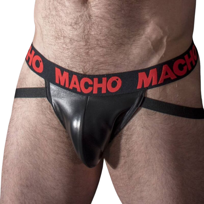 MACHO - MX25RC JOCK CUIR ROUGE L MACHO - MX25RC JOCK CUIR ROUGE L