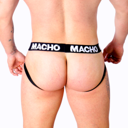 MACHO - MX27GR JOCK CUIR GRIS BEIGE M