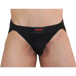 BURN - 003 JOCK BŁYSZCZĄCY CZARNY XL