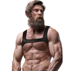 FETISH SUBMISSIVE ATTITUDE - IMBRACATURA PER IL PETTO IN NEOPRENE PER UOMINI TAGLIA L