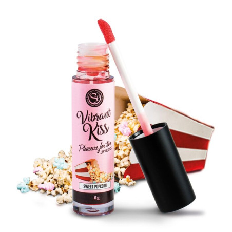 SECRETPLAY - BLYSZCZYK WIBRACY POCALUNEK SLODKI POPCORN