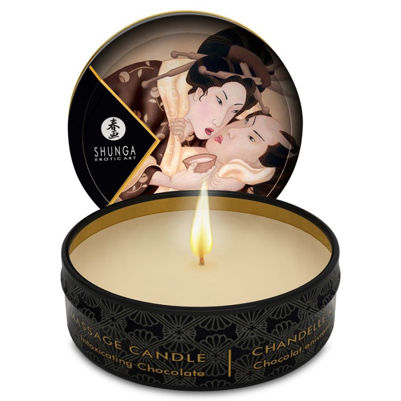 SHUNGA - MINI CARESS CZEKOLADOWA SWIECA DO MASAZU W SWIECE 30 ML