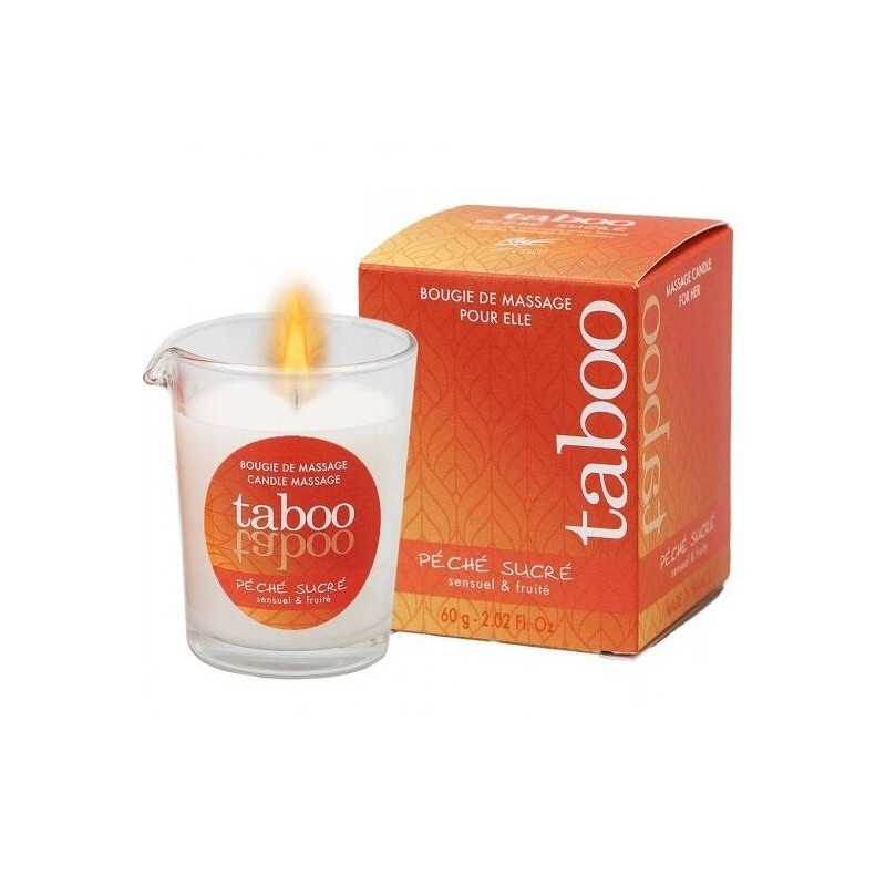 RUF - BOUGIE DE MASSAGE TABOO POUR SON ARÔME PECHE SUCRE NECTARINE