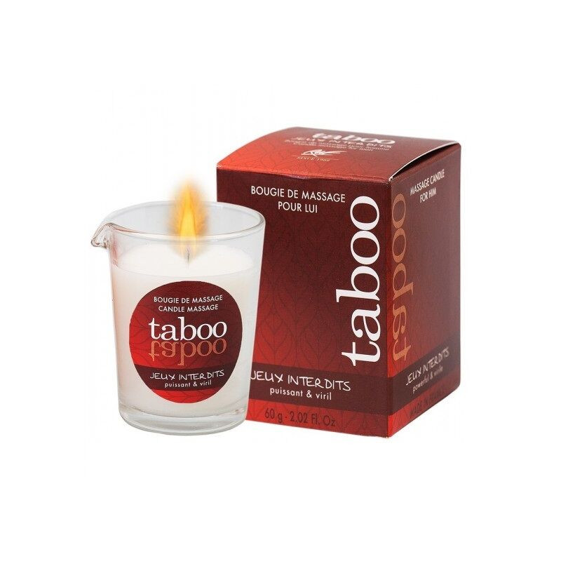 RUF - TABOO MASSAGE CANDLE FOR HIM JEUX INTERDITS WILD LICHEN AROMA