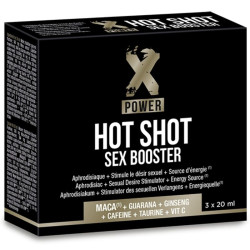 X POWER - HOT SHOT WZMOCNIAJACY SEKS ZWIEKSZAJACY LIBIDO 3 X 20 ML