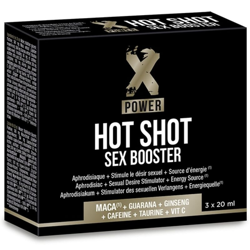 X POWER - HOT SHOT SEX BOOSTER AUMENTA LIBIDO 3 X 20 ML