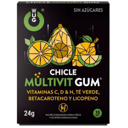 WUG GUM - MULTIVIT WITAMINA C, H, D, BETA-KAROTEN, LIKOPEN I ZIELONA HERBATA 10 JEDNOSTEK