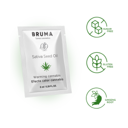 BRUMA - ZEL POSLIZAJACY OLEJ Z NASION SATIVA ROZGRZEWAJACY AROMAT KONOPI 6 ML
