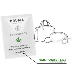 BRUMA - ZEL POSLIZAJACY OLEJ Z NASION SATIVA ROZGRZEWAJACY AROMAT KONOPI 6 ML