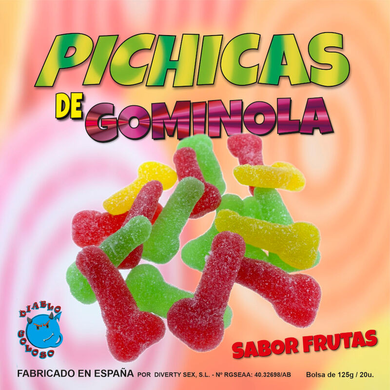 DIABLO GOLOSO - PICHITAS DE GOMINOLA FRUTAS CON AZUCAR DIABLO GOLOSO - PICHITAS DE GOMINOLA FRUTAS CON AZUCAR
