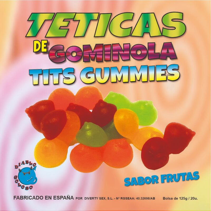DIABLO GOLOSO - TETICAS DE GOMINOLA SURTIDAS BRILLO DIABLO GOLOSO - TETICAS DE GOMINOLA SURTIDAS BRILLO