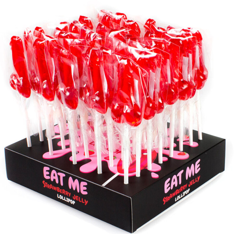 SECRETPLAY - DISPLAY ASSORTMENT PENIS LOLLIPOPS STRAWBERRY 40 UNITS SECRETPLAY - DISPLAY ASSORTMENT PENIS LOLLIPOPS STRAWBERRY 40 UNITS