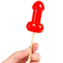 SECRETPLAY - LIZAK Z PENISEM O WIŚNIOWYM CUKIERKU Z PIKANTNYM EFEKTEM CIEPŁA