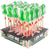 SECRETPLAY - EXPOSITOR PIRULETA PENE CARAMELO MENTA CON EFECTO FRIO (40 UNIDADES)