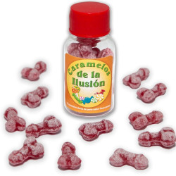 DIABLO PICANTE - 12 CUKIERKÓW ILUZJI W KSZTA?CIE PENISA TRUSKAWKA/WI?NIA