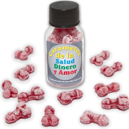 DIABLO PICANTE - 12 ZDROWIE-PIENI?DZE-MI?O?? CUKIERKI KSZTA?T PENISA TRUSKAWKA/WI?NIA