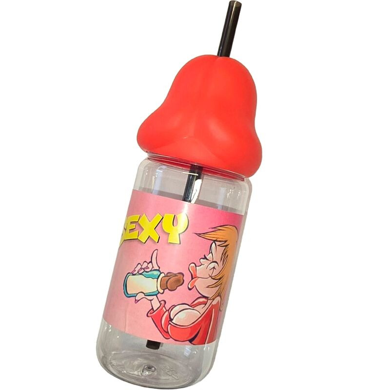 DIABLO PICANTE - BUTELKA DLA DZIECI W KSZTA?CIE PENISA 360 ML CZERWONA