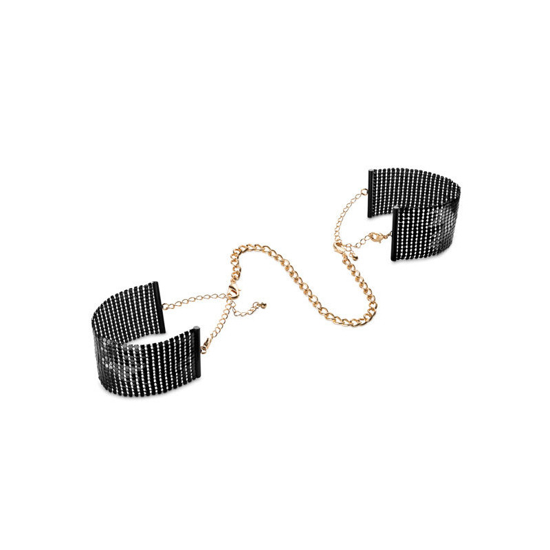 BIJOUX - DÉSIR MÉTALLIQUE BLACK METAL MESH HANDCUFFS BIJOUX - DÉSIR MÉTALLIQUE BLACK METAL MESH HANDCUFFS