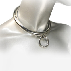METAL HARD - NASZYJNIK BDSM Z PIERSCIONEM 10CM