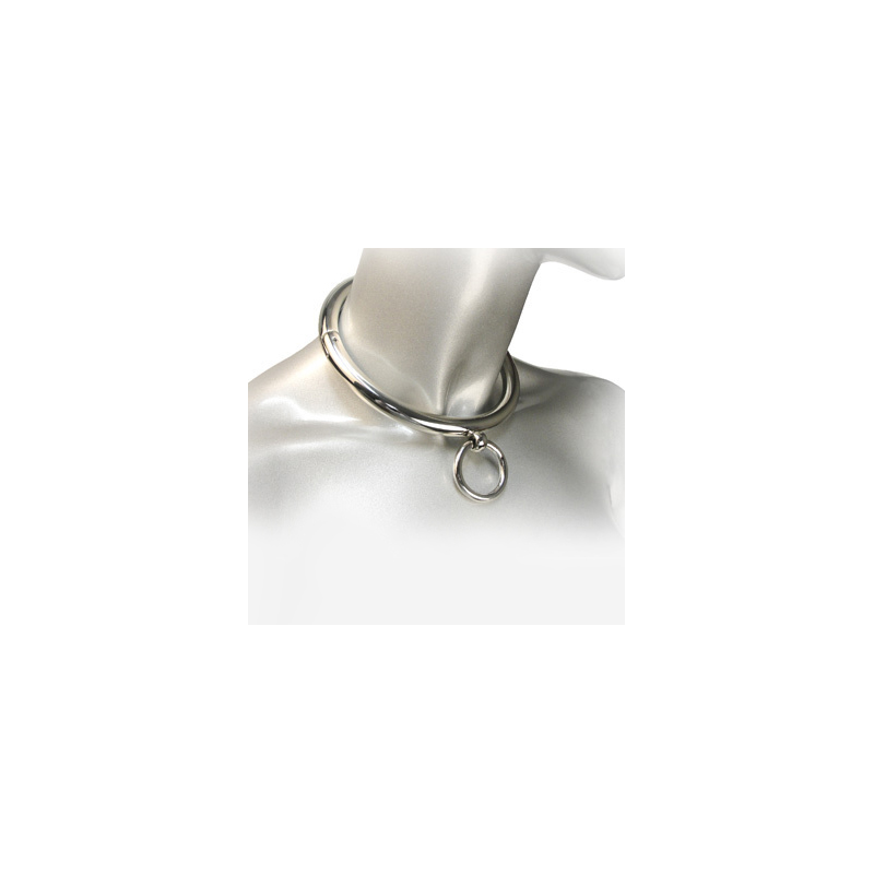 METAL HARD - COLLIER BDSM AVEC ANNEAU 10CM METAL HARD - COLLIER BDSM AVEC ANNEAU 10CM