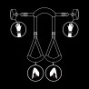 FETISH SUBMISSIVE - POSITION JAMBES OUVERTES AVEC MENOTTES DOUBLÉES EN NOPRÈNE