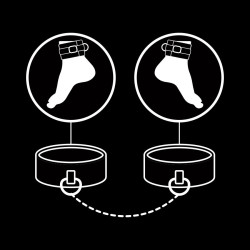 FETISH SUBMISSIVE - VEGAN LEATHER ANKLE CUFFS WITH NOPRENE LINING