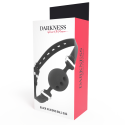DARKNESS - CZARNY, ODDYCHALNY SILIKONOWY KGAG