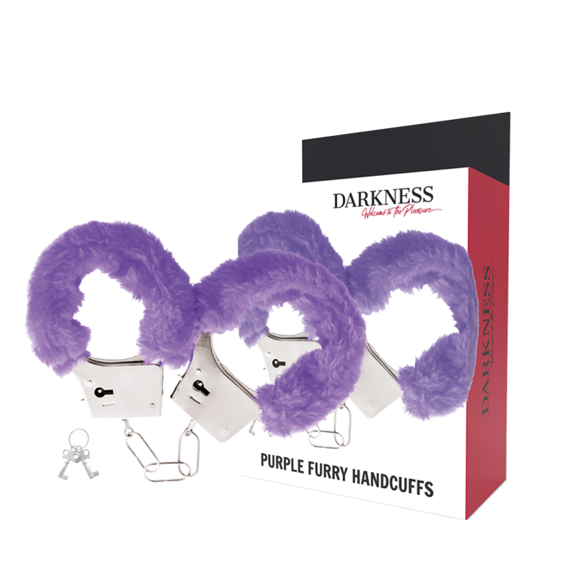DARKNESS - LILAC LINED METAL HANDCUFFS DARKNESS - LILAC LINED METAL HANDCUFFS