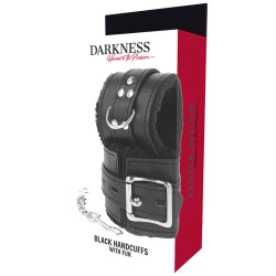DARKNESS - KAJDANKI BDSM z CZARNA PODSZEWKA