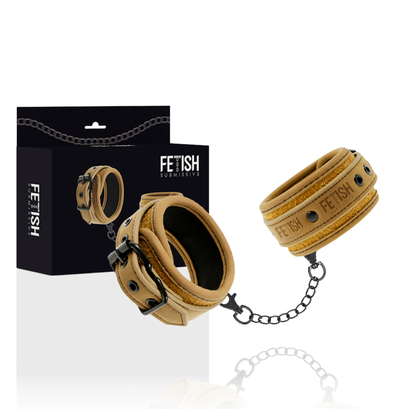 FETISH SUBMISSIVE ORIGIN - WEGA?SKIE KAJDANKI SKÓRZANE Z PODSZEWK? Z NEOPRENU