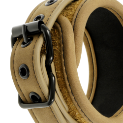 FETISH SUBMISSIVE ORIGEN - MENOTTES DE CHEVILLE EN CUIR VÉGÉTALIEN AVEC DOUBLURE EN NÉOPRÈNE