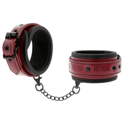 FETISH SUBMISSIVE DARK ROOM - WEGANSKIE SKORZANE KANDJUTY Z NEOPRENOWA PODSZEWKA