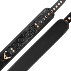 BEGME - KOLNIERZ BLACK EDITION PREMIUM WEGANSKA SKORA Z NEOPRENOWA PODSZEWKA