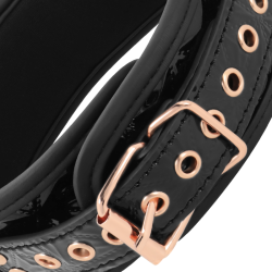 BEGME - KOLNIERZ BLACK EDITION PREMIUM WEGANSKA SKORA Z NEOPRENOWA PODSZEWKA