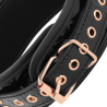 BEGME - KOLNIERZ BLACK EDITION PREMIUM WEGANSKA SKORA Z NEOPRENOWA PODSZEWKA