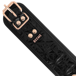 BEGME - KOLNIERZ BLACK EDITION PREMIUM WEGANSKA SKORA Z NEOPRENOWA PODSZEWKA