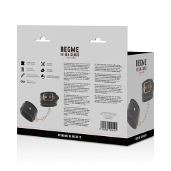 BEGME - KAJDANKI PREMIUM BLACK EDITION Z NEOPRENOWA WYSCIOLKA