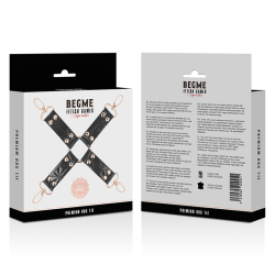 BEGME - KRAWAT ZE SKORY WEGANSKIEJ W BLACK EDITION