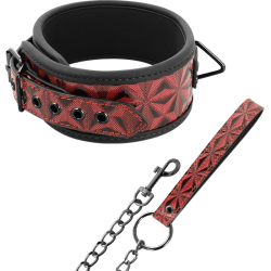 BEGME - KOLNIERZ ZE SKORY WEGANSKIEJ PREMIUM RED EDITION Z NEOPRENOWA PODSZEWKA