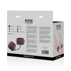 BEGME - MANKIETY NA KOSTKI PREMIUM RED EDITION Z NEOPRENOWA WYSCIOLKA