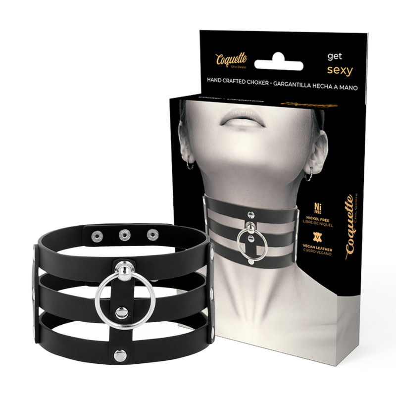 COQUETTE CHIC DESIRE - STYL FETISH WEGANSKI SKORZANY CHOKER